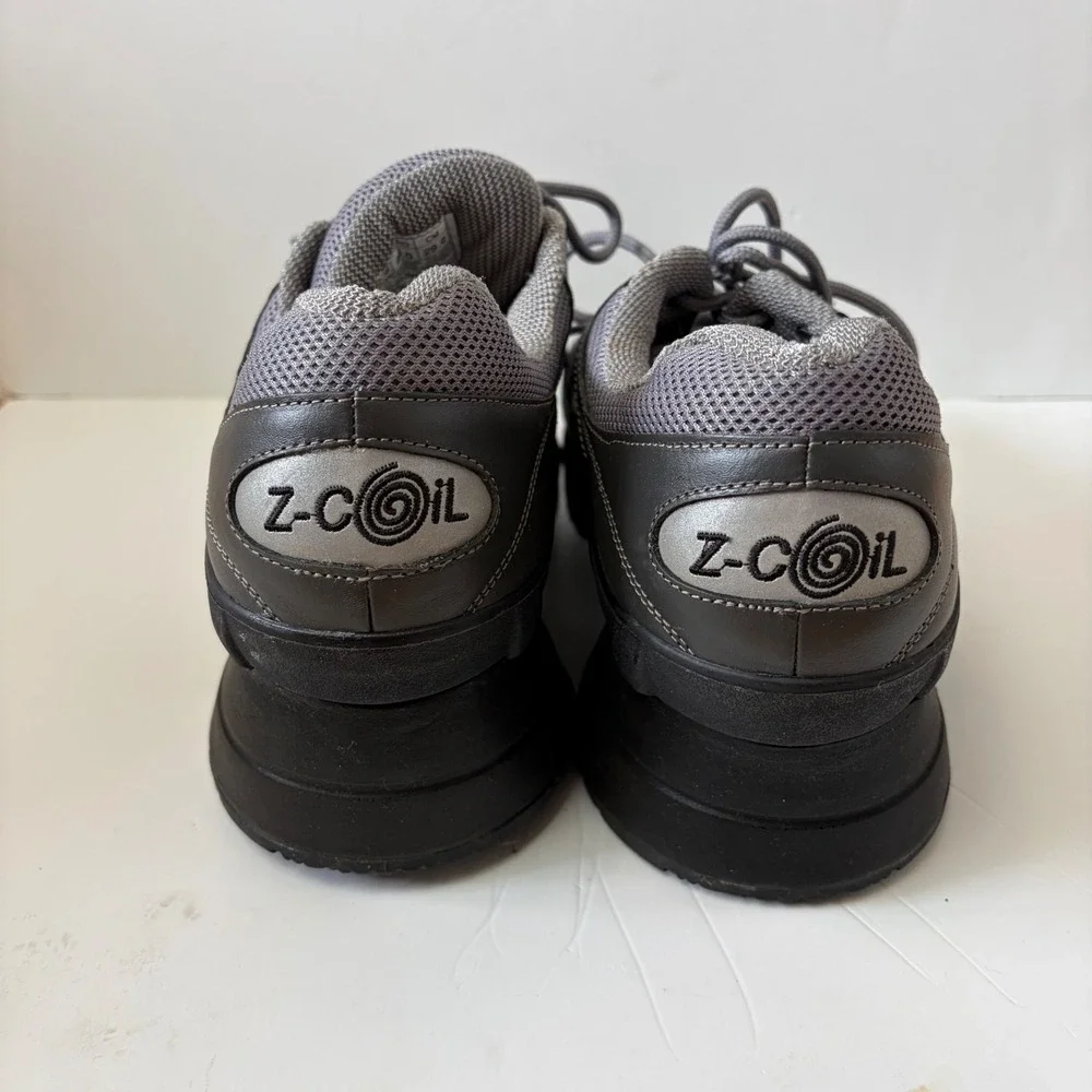 Z-Coil Pain Relief Footwear Mens 11 Grey Enclosed Coil Slip Resistant Sneakers